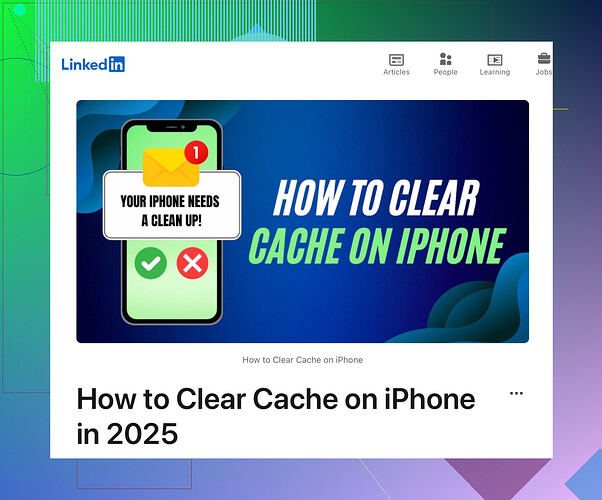 How do you clear app cache on an iPhone?
