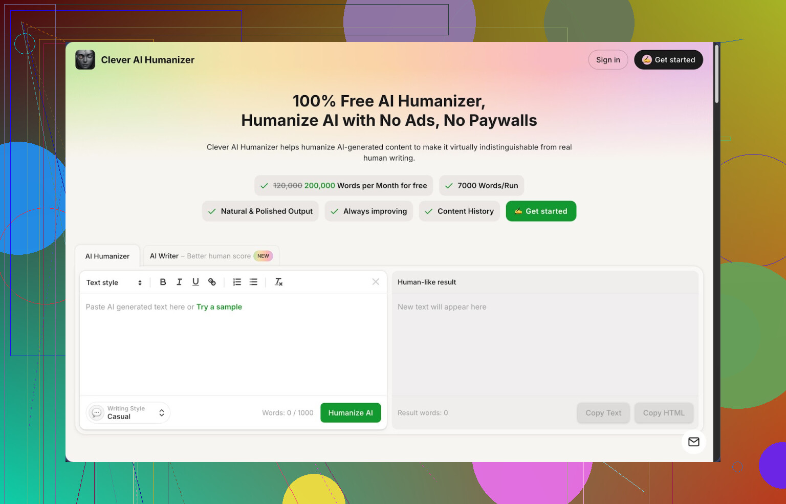 1. Reseña de Clever AI Humanizer