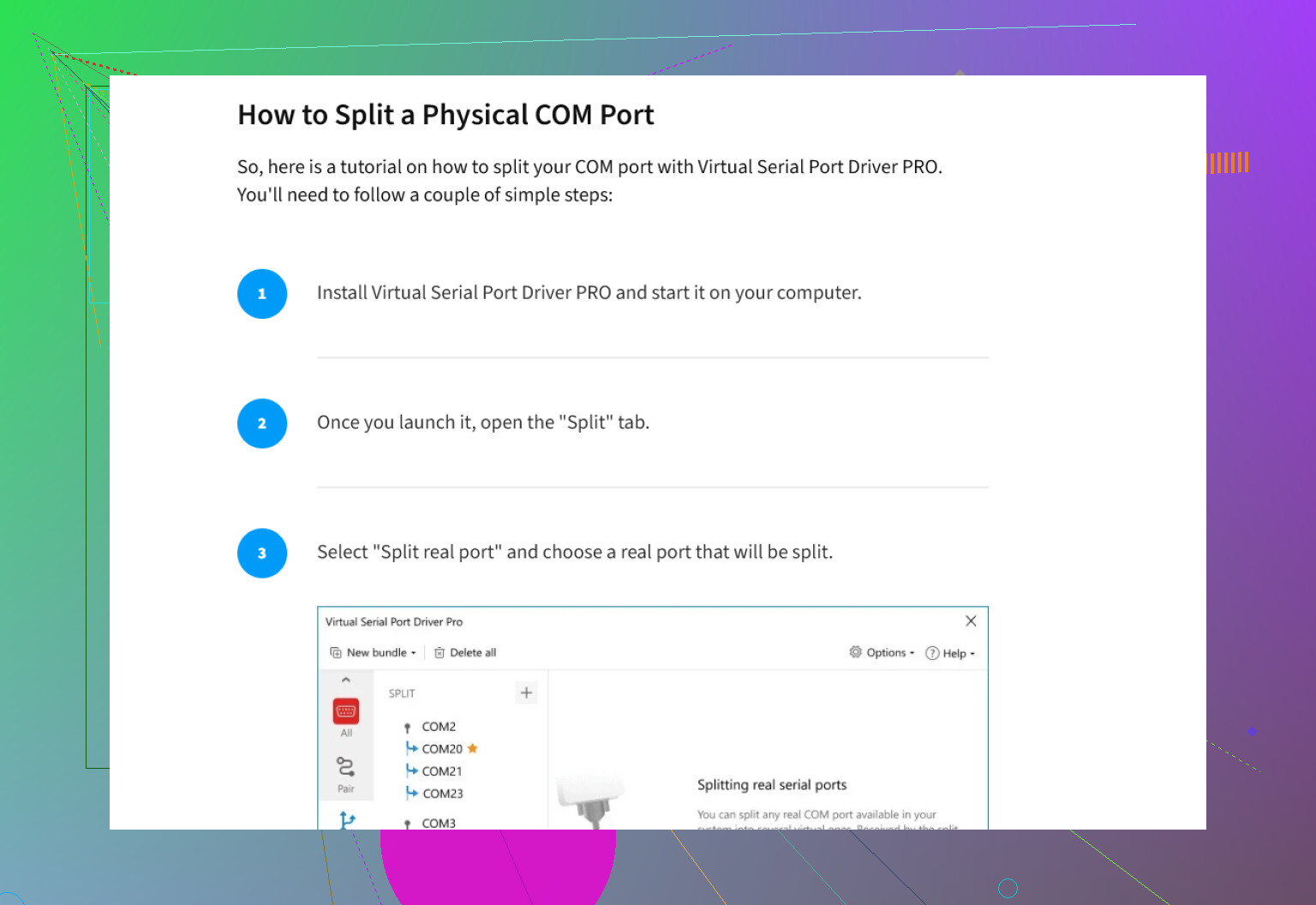 Can anyone recommend the best serial splitter?