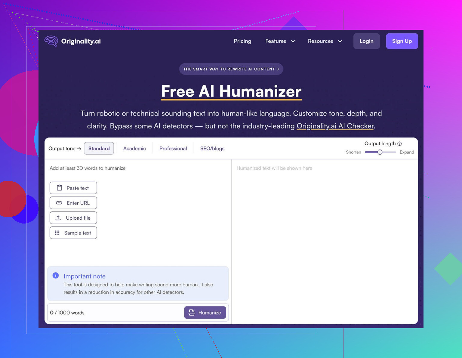 Originality AI Humanizer Review