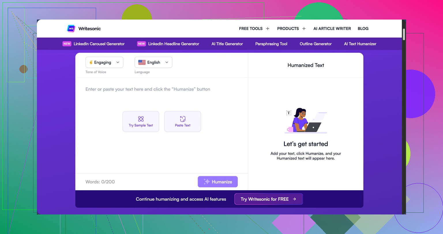 Writesonic AI Humanizer Review